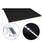 vidaXL Toldo retráctil LED y sensor de viento gris antracita 600x300cm vidaXL Toldo retráctil LED y sensor de viento gris antracita 600x300cm