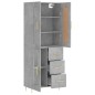 vidaXL Aparador alto madera contrachapada gris hormigón 69,5x34x180 cm vidaXL Aparador alto madera contrachapada gris hormigón 69,5x34x180 cm