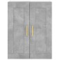 vidaXL Aparador alto madera contrachapada gris hormigón 69,5x34x180 cm vidaXL Aparador alto madera contrachapada gris hormigón 69,5x34x180 cm