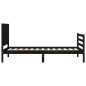 vidaXL Estructura de cama con cabecero madera maciza negro 90x200 cm vidaXL Estructura de cama con cabecero madera maciza negro 90x200 cm