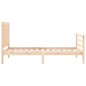 vidaXL Estructura de cama individual con cabecero madera maciza vidaXL Estructura de cama individual con cabecero madera maciza