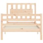 vidaXL Estructura de cama individual con cabecero madera maciza vidaXL Estructura de cama individual con cabecero madera maciza