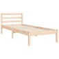 vidaXL Estructura de cama individual con cabecero madera maciza vidaXL Estructura de cama individual con cabecero madera maciza