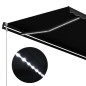 vidaXL Toldo retráctil LED y sensor de viento gris antracita 600x300cm vidaXL Toldo retráctil LED y sensor de viento gris antracita 600x300cm