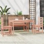 vidaXL Juego de comedor para jardín 4 pzas madera maciza abeto Douglas vidaXL Juego de comedor para jardín 4 pzas madera maciza abeto Douglas