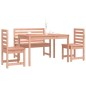 vidaXL Juego de comedor para jardín 4 pzas madera maciza abeto Douglas vidaXL Juego de comedor para jardín 4 pzas madera maciza abeto Douglas