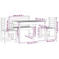 vidaXL Juego de comedor para jardín 4 pzas madera maciza abeto Douglas vidaXL Juego de comedor para jardín 4 pzas madera maciza abeto Douglas