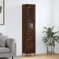 vidaXL Aparador alto madera contrachapada roble marrón 34,5x34x180 cm vidaXL Aparador alto madera contrachapada roble marrón 34,5x34x180 cm