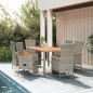 vidaXL Set comedor jardín 7 pzas y cojines ratán sintético gris