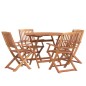 vidaXL Juego de comedor de jardín 5 piezas madera maciza de acacia