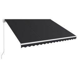 vidaXL Toldo retráctil manual gris antracita 400x300 cm