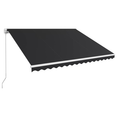 vidaXL Toldo retráctil manual gris antracita 400x300 cm