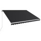 vidaXL Toldo retráctil manual gris antracita 400x300 cm vidaXL Toldo retráctil manual gris antracita 400x300 cm