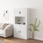 vidaXL Aparador alto madera contrachapada blanco vidaXL Aparador alto madera contrachapada blanco