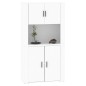 vidaXL Aparador alto madera contrachapada blanco vidaXL Aparador alto madera contrachapada blanco