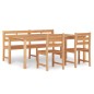 vidaXL Juego de comedor para jardín 4 piezas madera maciza de teca vidaXL Juego de comedor para jardín 4 piezas madera maciza de teca