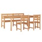 vidaXL Juego de comedor para jardín 4 piezas madera maciza de teca vidaXL Juego de comedor para jardín 4 piezas madera maciza de teca