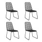 vidaXL Juego de comedor para jardín 5 piezas negro 