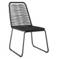 vidaXL Juego de comedor para jardín 5 piezas negro 