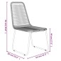 vidaXL Juego de comedor para jardín 5 piezas negro 