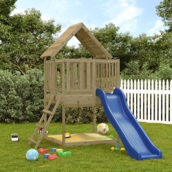 vidaXL Parque infantil de exterior madera de pino impregnada