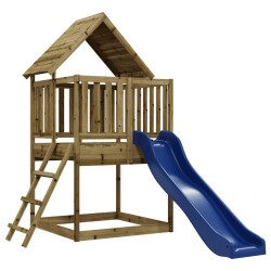 vidaXL Parque infantil de exterior madera de pino impregnada