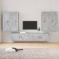 vidaXL Set de muebles de TV 6 pzas madera contrachapada gris hormigón vidaXL Set de muebles de TV 6 pzas madera contrachapada gris hormigón