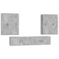 vidaXL Set de muebles de TV 6 pzas madera contrachapada gris hormigón vidaXL Set de muebles de TV 6 pzas madera contrachapada gris hormigón