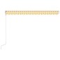 vidaXL Toldo automático retráctil amarillo y blanco 400x300 cm vidaXL Toldo automático retráctil amarillo y blanco 400x300 cm