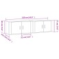 vidaXL Muebles para TV de pared 2 uds roble marrón 80x34,5x40 cm