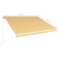 vidaXL Toldo automático retráctil amarillo y blanco 400x300 cm vidaXL Toldo automático retráctil amarillo y blanco 400x300 cm