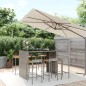 vidaXL Mesa bar y taburetes jardín 7 pzas madera acacia ratán PE gris vidaXL Mesa bar y taburetes jardín 7 pzas madera acacia ratán PE gris