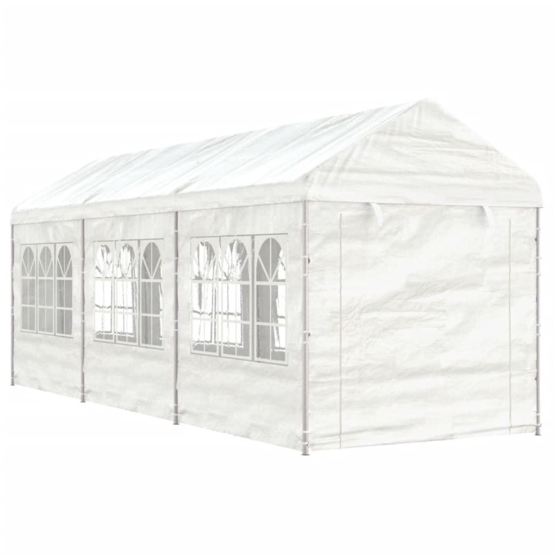 vidaXL Cenador con techo polietileno blanco 6,69x2,28x2,69 m vidaXL Cenador con techo polietileno blanco 6,69x2,28x2,69 m