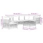 vidaXL Set muebles de jardín 7 pzas y cojines ratán PE gris antracita