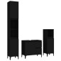 vidaXL Set de muebles de baño 3 piezas madera contrachapada negro vidaXL Set de muebles de baño 3 piezas madera contrachapada negro