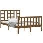 vidaXL Estructura cama y cabecero madera maciza marrón miel 120x200 cm vidaXL Estructura cama y cabecero madera maciza marrón miel 120x200 cm