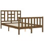 vidaXL Estructura cama y cabecero madera maciza marrón miel 120x200 cm vidaXL Estructura cama y cabecero madera maciza marrón miel 120x200 cm