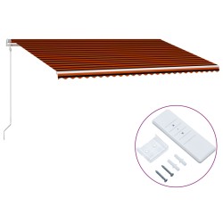 vidaXL Toldo automático retráctil naranja y marrón 600x300 cm