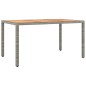 vidaXL Set comedor jardín 7 pzas y cojines ratán sintético gris vidaXL Set comedor jardín 7 pzas y cojines ratán sintético gris