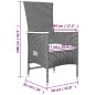 vidaXL Set comedor jardín 7 pzas y cojines ratán sintético gris vidaXL Set comedor jardín 7 pzas y cojines ratán sintético gris