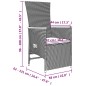 vidaXL Set comedor jardín 7 pzas y cojines ratán sintético gris vidaXL Set comedor jardín 7 pzas y cojines ratán sintético gris
