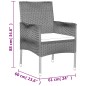 vidaXL Set de comedor de jardín 9 pzas y cojines ratán sintético negro vidaXL Set de comedor de jardín 9 pzas y cojines ratán sintético negro