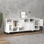 vidaXL Aparadores 3 uds madera contrachapada blanco brillo 60x35x70 cm vidaXL Aparadores 3 uds madera contrachapada blanco brillo 60x35x70 cm