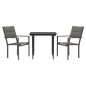 vidaXL Juego de comedor para jardín 3 piezas acero y textilene negro vidaXL Juego de comedor para jardín 3 piezas acero y textilene negro