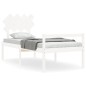 vidaXL Cama para personas mayores con cabecero madera maciza blanco vidaXL Cama para personas mayores con cabecero madera maciza blanco