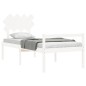 vidaXL Cama para personas mayores con cabecero madera maciza blanco vidaXL Cama para personas mayores con cabecero madera maciza blanco
