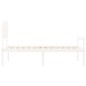 vidaXL Cama para personas mayores con cabecero madera maciza blanco vidaXL Cama para personas mayores con cabecero madera maciza blanco