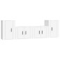 vidaXL Set de muebles para TV 4 piezas madera contrachapada blanco