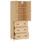 vidaXL Aparador alto madera contrachapada color roble 69,5x34x180 cm vidaXL Aparador alto madera contrachapada color roble 69,5x34x180 cm