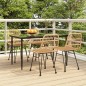 vidaXL Juego de comedor de jardín 5 piezas ratán sintético